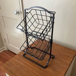 Black Metal Wire Storage Rack, kitchen